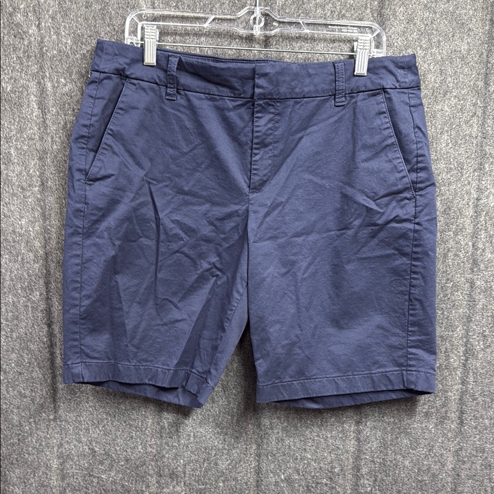J. Crew Blue Flat Front Shorts Classic Style